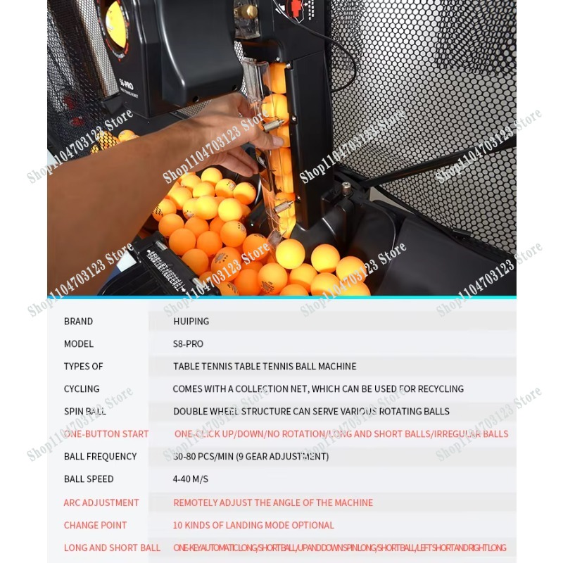 Table Tennis Robot - Direktverkauf ab Werk: Praktischer S8/S6/HP-07/H600 Tischtennis-Servierroboter,