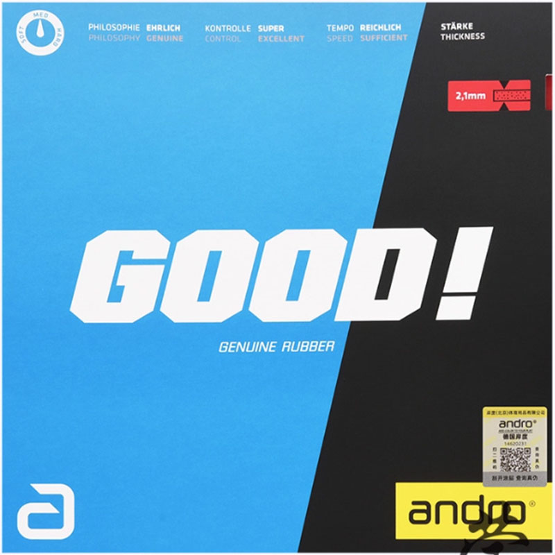 Table Tennis Shop - Andro GOOD Tischtennis-Gummi, nicht klebrig, hochelastisch