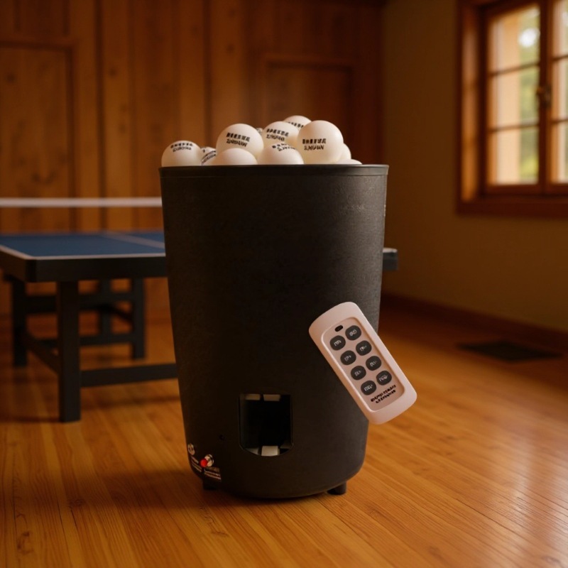 Table Tennis Ball - Tragbare Tischtennisballmaschine Automatisch, Wiederaufladbarer Ping-Pong-Roboter-Werfer mit