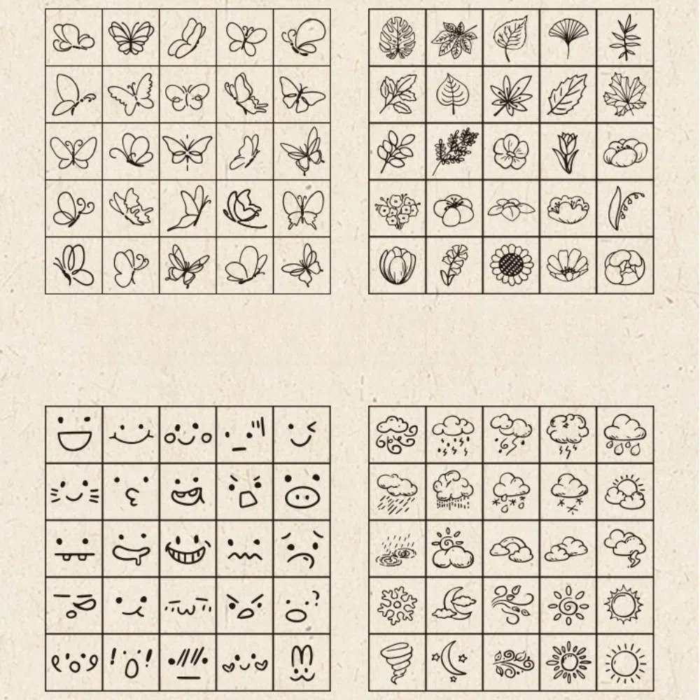 25-teiliges Stempel-Set mit Sc – Butterfly Rubber Sheet Bewertung und Preis