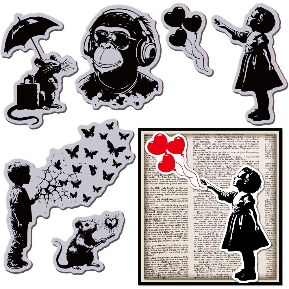Graffiti Balloon Monkey Cling  – Butterfly Rubber Sheet Bewertung und Preis