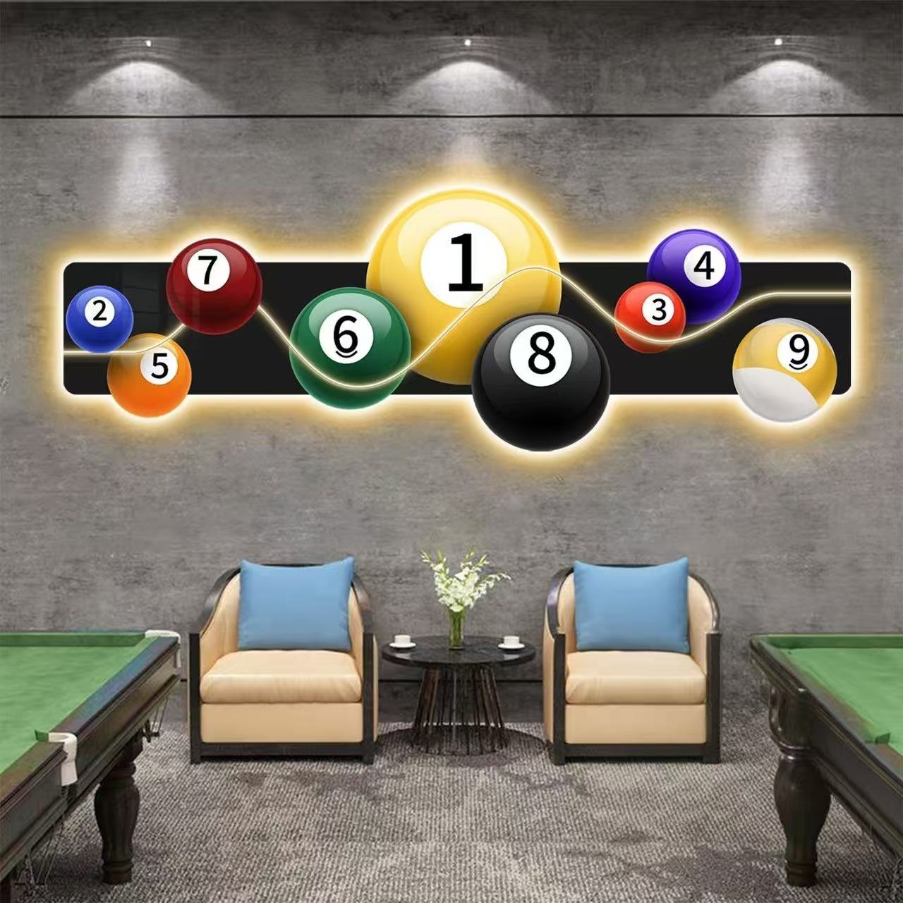 Billardhallen-Dekorationsgemäl – Hall Table Tennis Bewertung und Preis