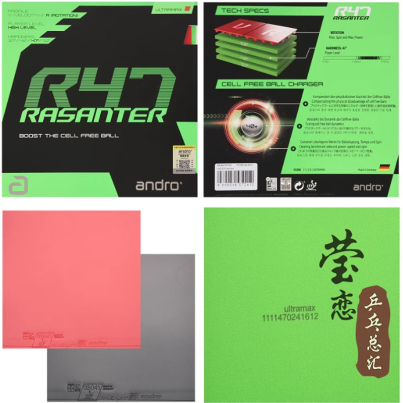 Andro Rasanter R45 47 50 C45 4 – Table Tennis Shop Bewertung und Preis