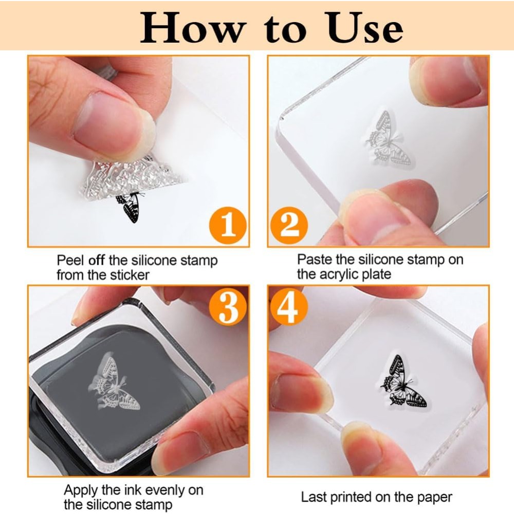 1 Blatt transparenter Stempel  – Butterfly Rubber Sheet Bewertung und Preis